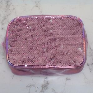 New No Tag Pink Sequin Makeup Bag